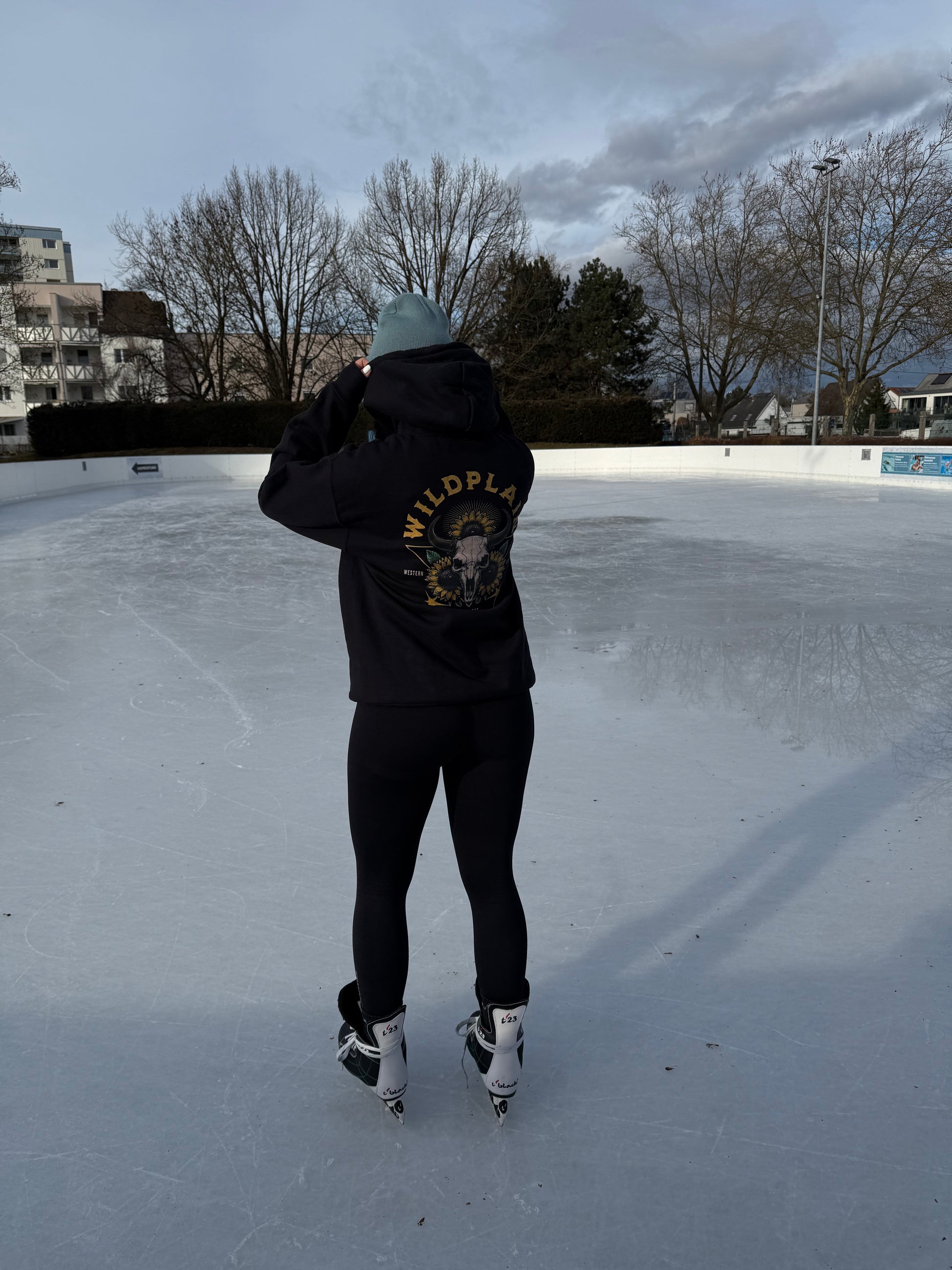 Flower-Skull Unisex-Hoodie